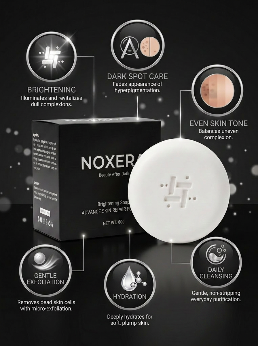 Noxera Brightening Soap – Advance Skin Repair Formula (80g)